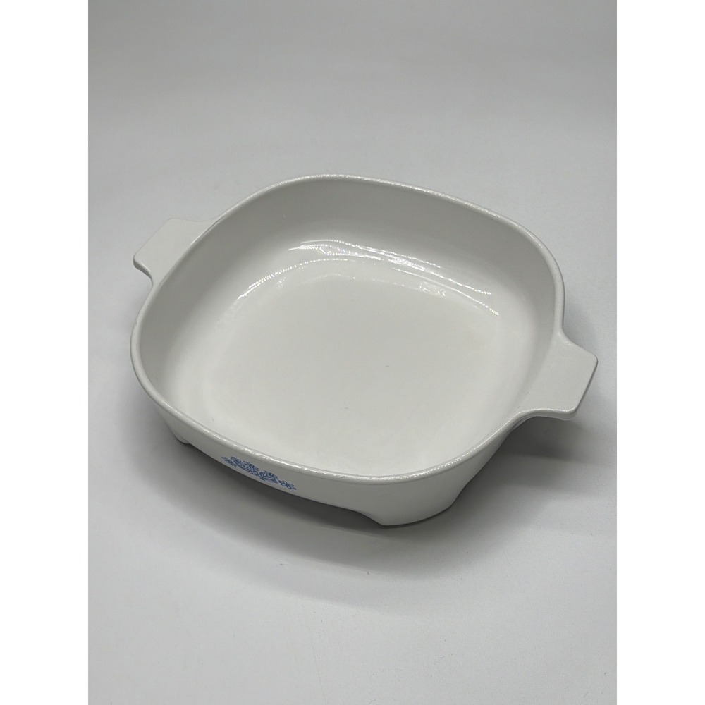 Corning Ware Cornflower Blue Floral White‎ Square Baking Dish Signature 68- 8000